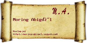 Moring Abigél névjegykártya